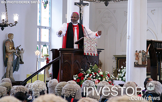 Rt. Rev’d Laish Z Boyd, Bishop of The Bahamas and Turks and Caicos Islands, delivers the sermon