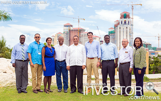 Prime Minister Perry Christie along with members of his Cabinet tour Baha Mar