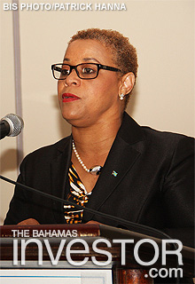 Minister of Financial Services Hope Strachan